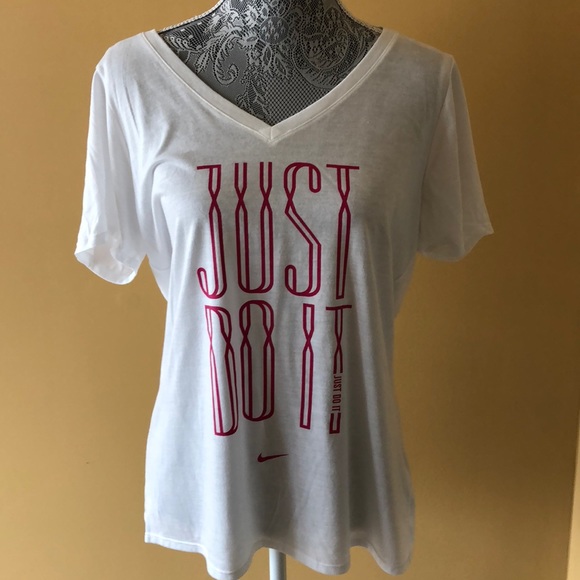 Nike Tops - NWT NIKE Just Do It V-neck T-shirt